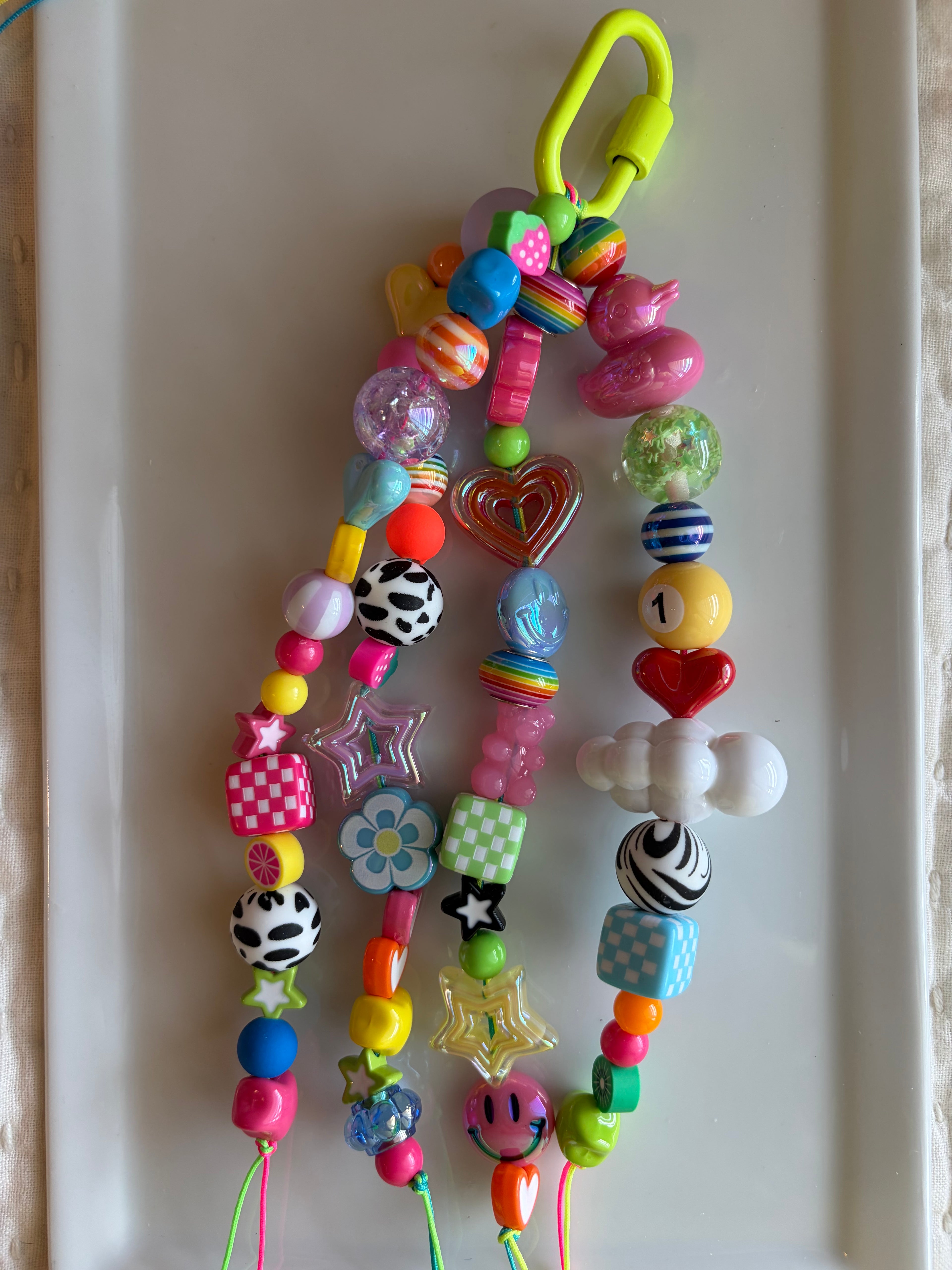 All the Things Bag Charm - Yellow Carabiner