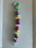 All the Colors Bag Charm - Green and Blue Carabiner