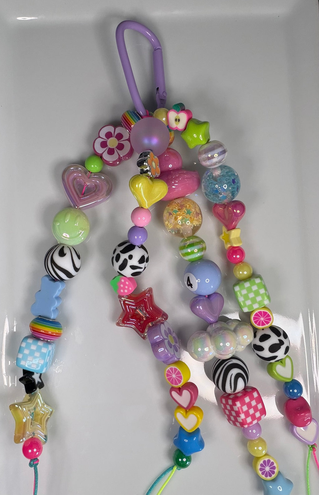 All the Things Bag Charm - Purple Carabiner