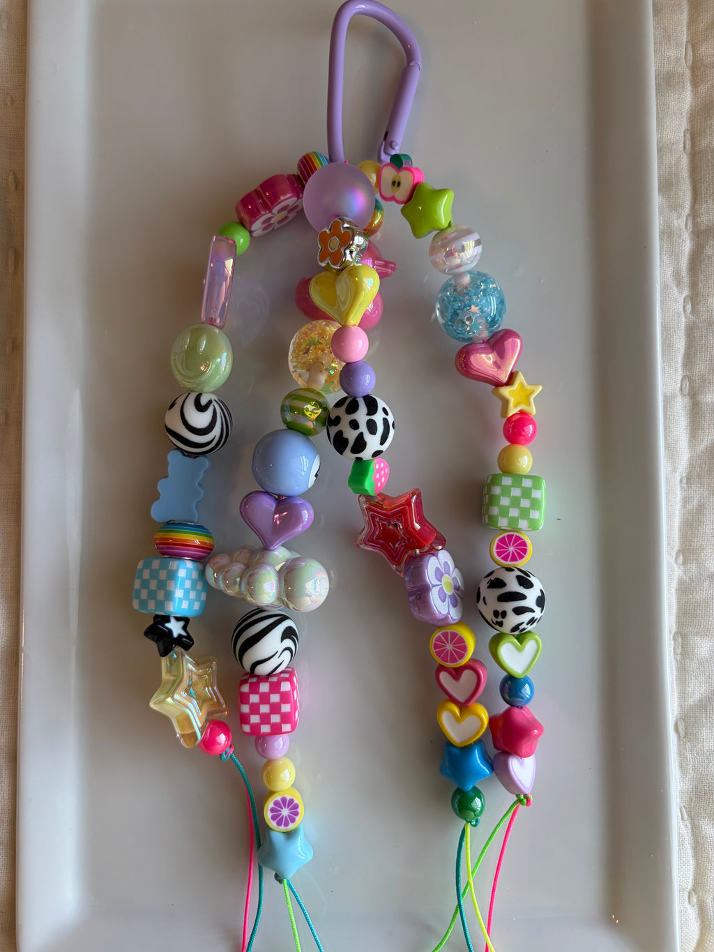 All the Things Bag Charm - Purple Carabiner